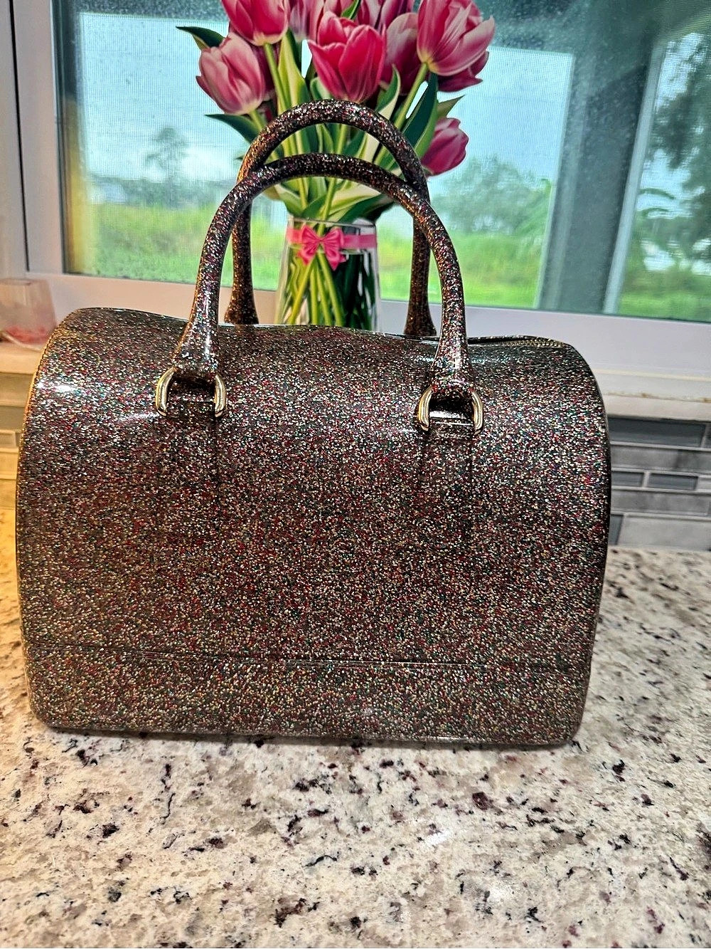 Furla vintage Candy Bag glitter handbag